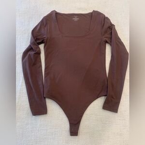 Nuuds Brown Long Sleeve Bodysuit